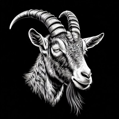 Goat head illustration