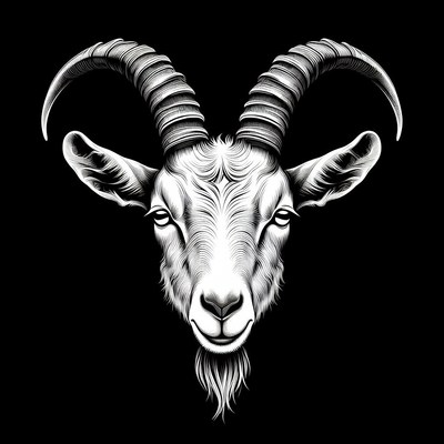 Goat head illustration