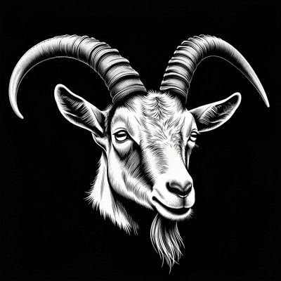 Goat head illustration