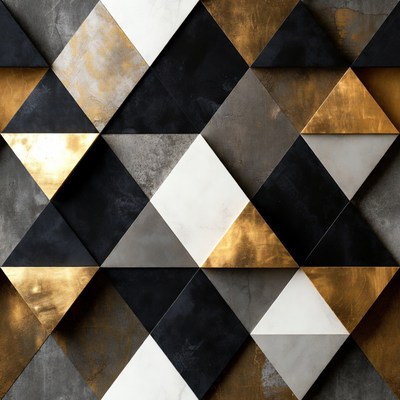 Abstract Geometric Triangles Pattern