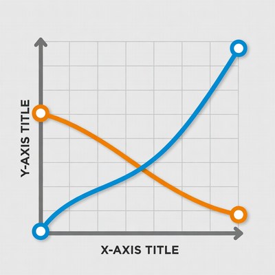 Crossing Blue and Orange Graph Lines