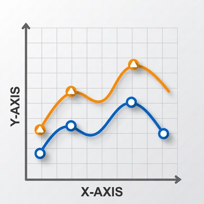 Orange and Blue Line Graph