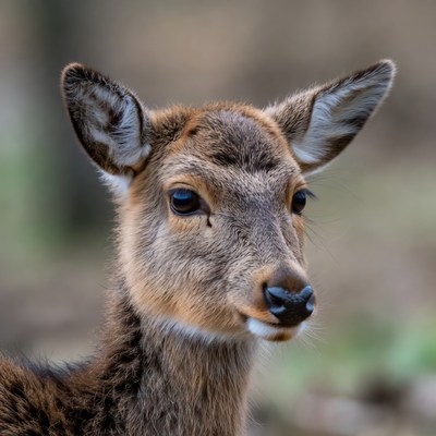 Young deer in forest
