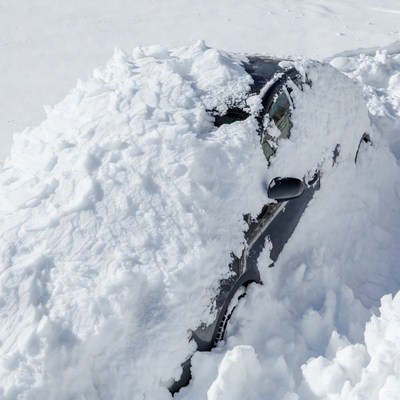 Car Buried in Snow