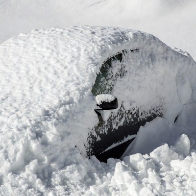 Car Buried in Snow