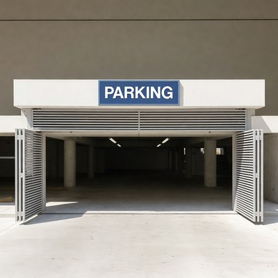 Open Parking Garage Entrance