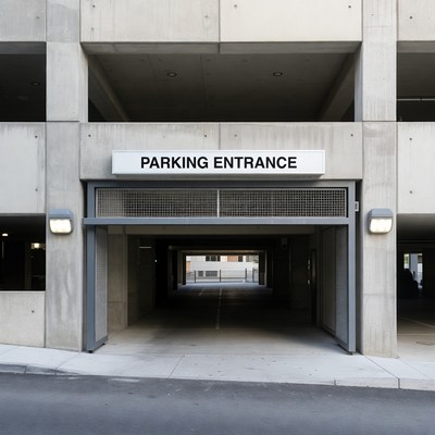 Concrete Parking Garage Entrance