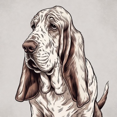 Basset Hound illustration