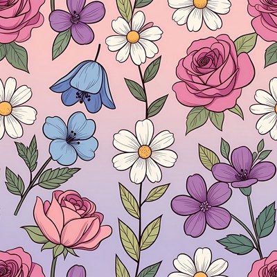 Colorful Floral Seamless Pattern