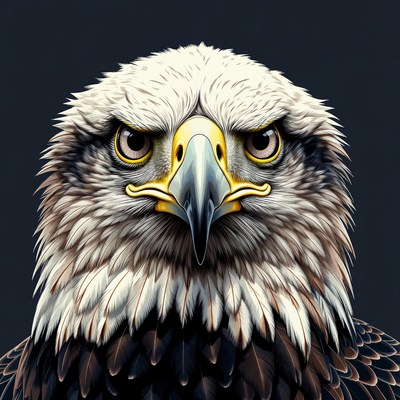Bald Eagle Close-Up Portrait