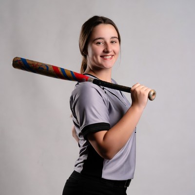 Girl holding baseball bat