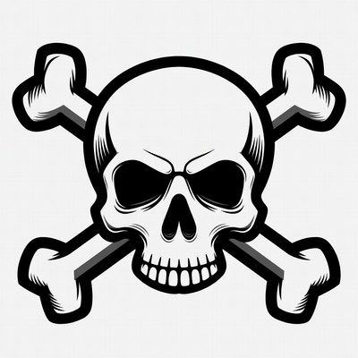 Skull and Crossbones Illustration