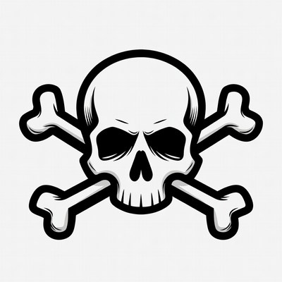 Skull and Crossbones Illustration