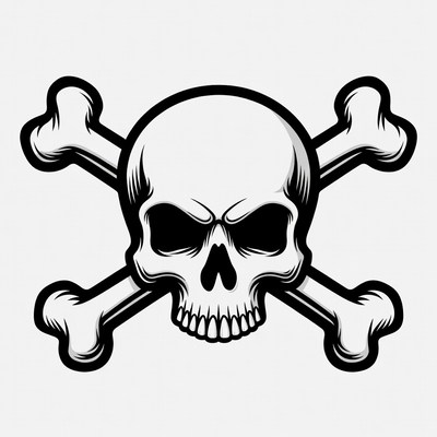 Skull and Crossbones Illustration