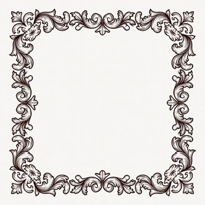 Ornate Vintage Floral Frame