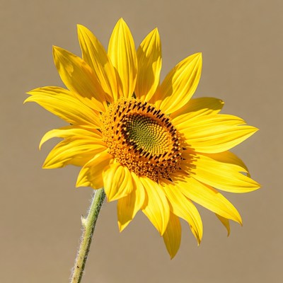 Yellow sunflower on isolated background