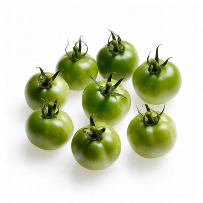 Fresh Green Tomatoes with Stems