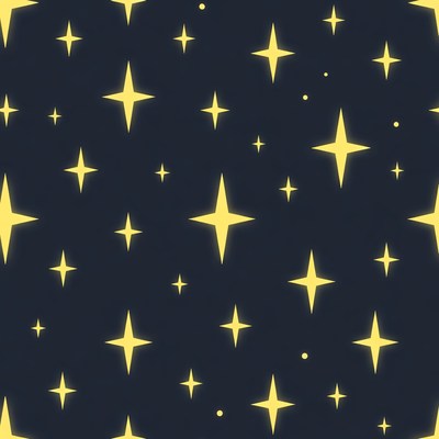 Yellow Stars on Black Background