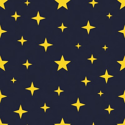 Yellow Stars on Dark Blue Background