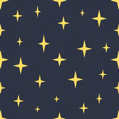 Yellow Stars on Dark Blue Background