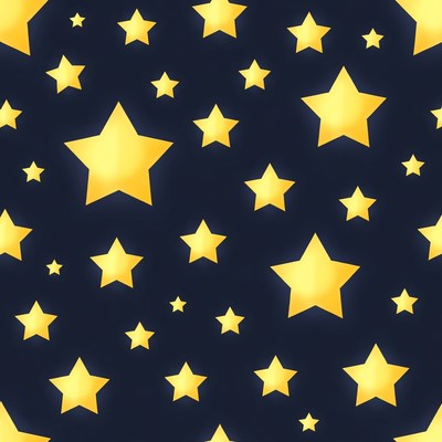 Yellow Stars on Dark Blue Background