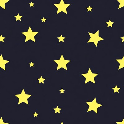 Yellow Stars on Black Background