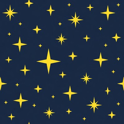 Yellow Stars on Dark Blue Background