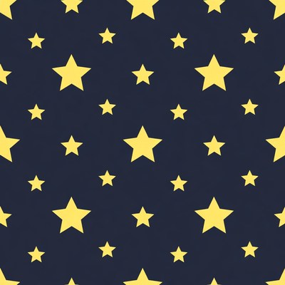 Yellow Stars on Navy Background