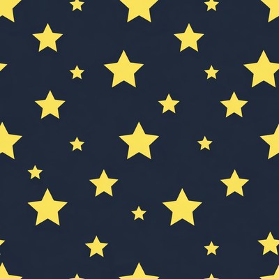 Yellow Stars on Dark Blue Background
