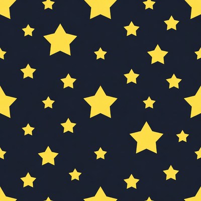 Yellow Stars on Dark Blue Background