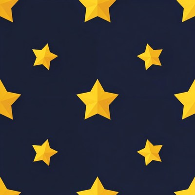 Yellow stars on navy background