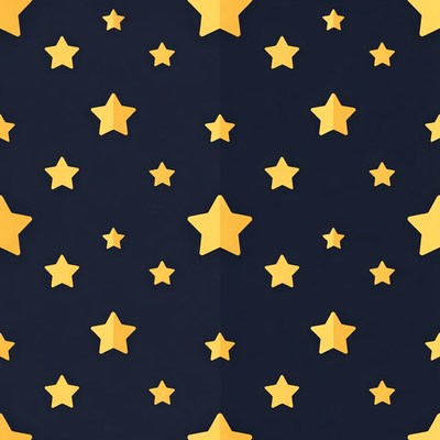 Yellow Stars on Dark Blue Background