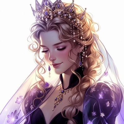 Blonde Woman Wearing Jeweled Crown