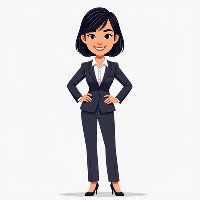 Asian woman in business suit