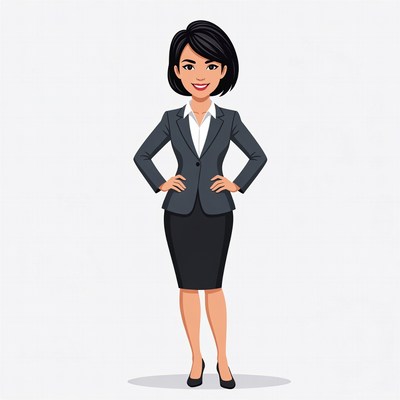 Asian woman in business suit