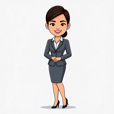 Smiling Asian woman in business suit