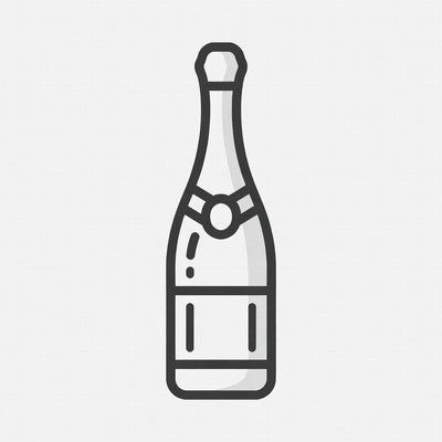 Champagne Bottle Illustration