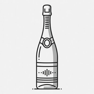 Champagne Bottle Illustration