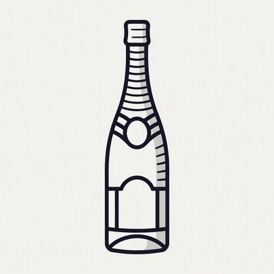 Champagne Bottle Illustration