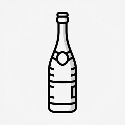 Champagne Bottle Illustration