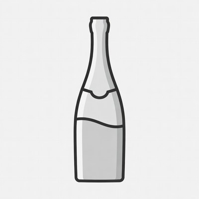 Champagne Bottle Illustration