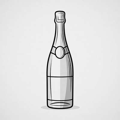 Champagne Bottle Illustration