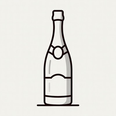 Champagne Bottle Illustration