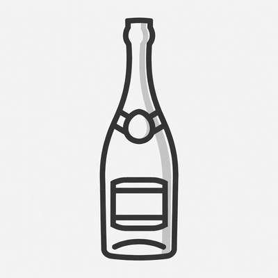 Champagne Bottle Illustration