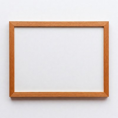 Empty Wooden Picture Frame