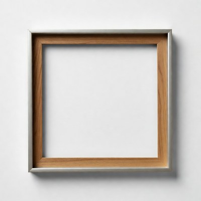 Wood Frame with Silver Trim