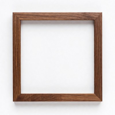 Empty Wooden Picture Frame