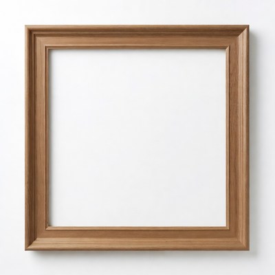 Empty Wooden Picture Frame