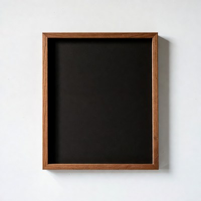 Empty Blackboard in Wooden Frame