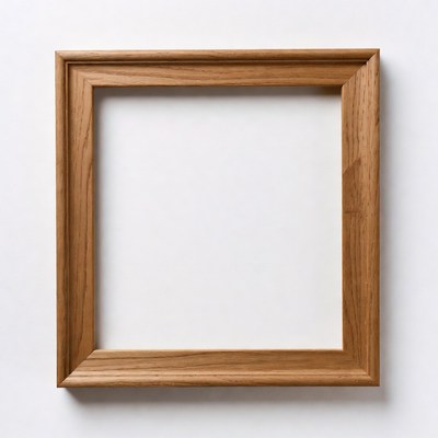 Empty Wooden Picture Frame